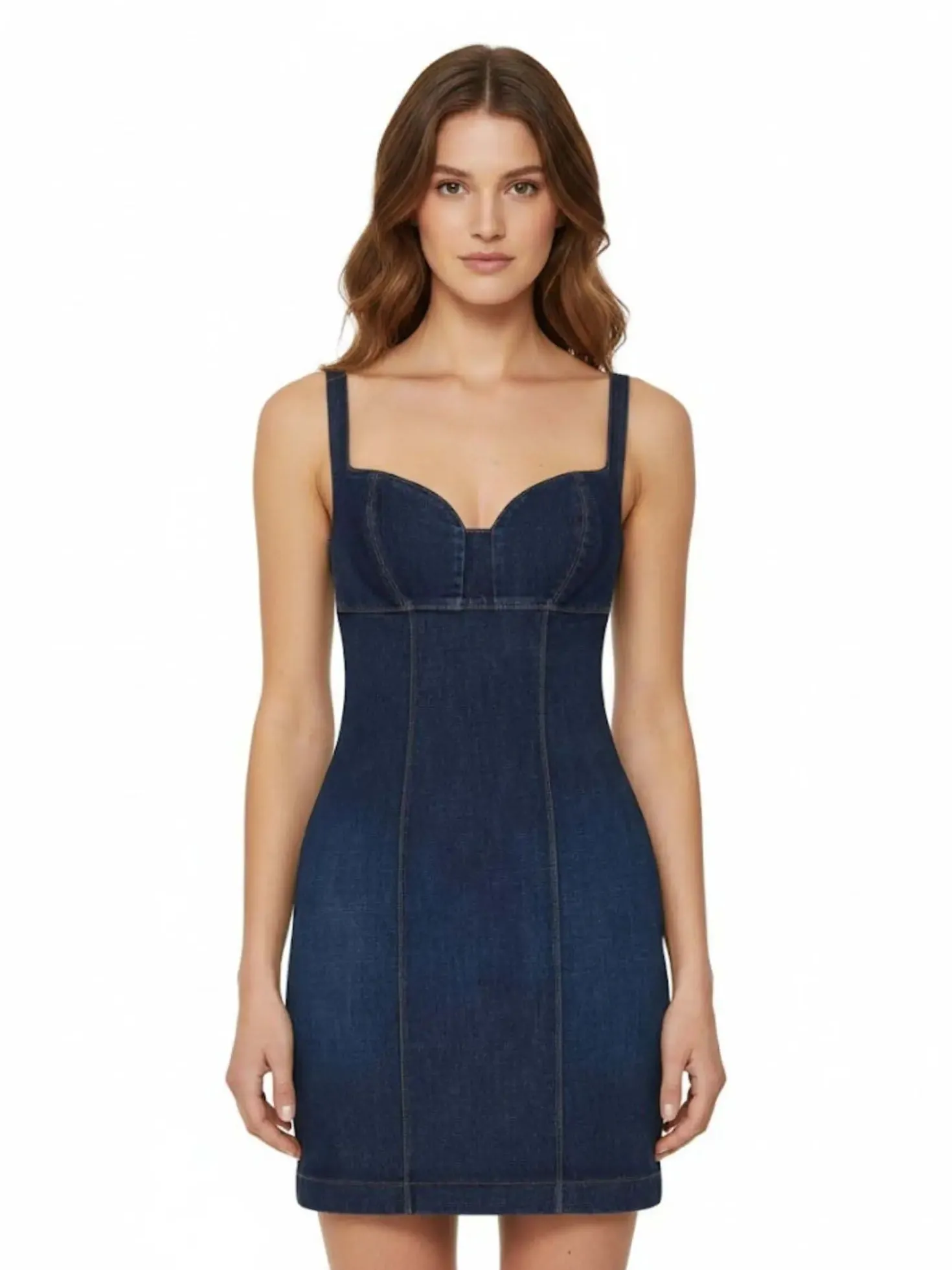 ABITO DONNA - GUESS APPAREL BLU - W6RK95 D6881