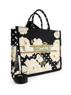 BORSA A MANO DONNA - BRACCIALINI BIANCO-NERO - B19280-TY
