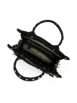 BORSA A MANO DONNA - BRACCIALINI BIANCO-NERO - B19281-TY