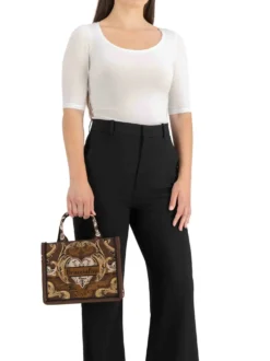 BORSA A MANO DONNA - BRACCIALINI MARRONE - B19281-TY