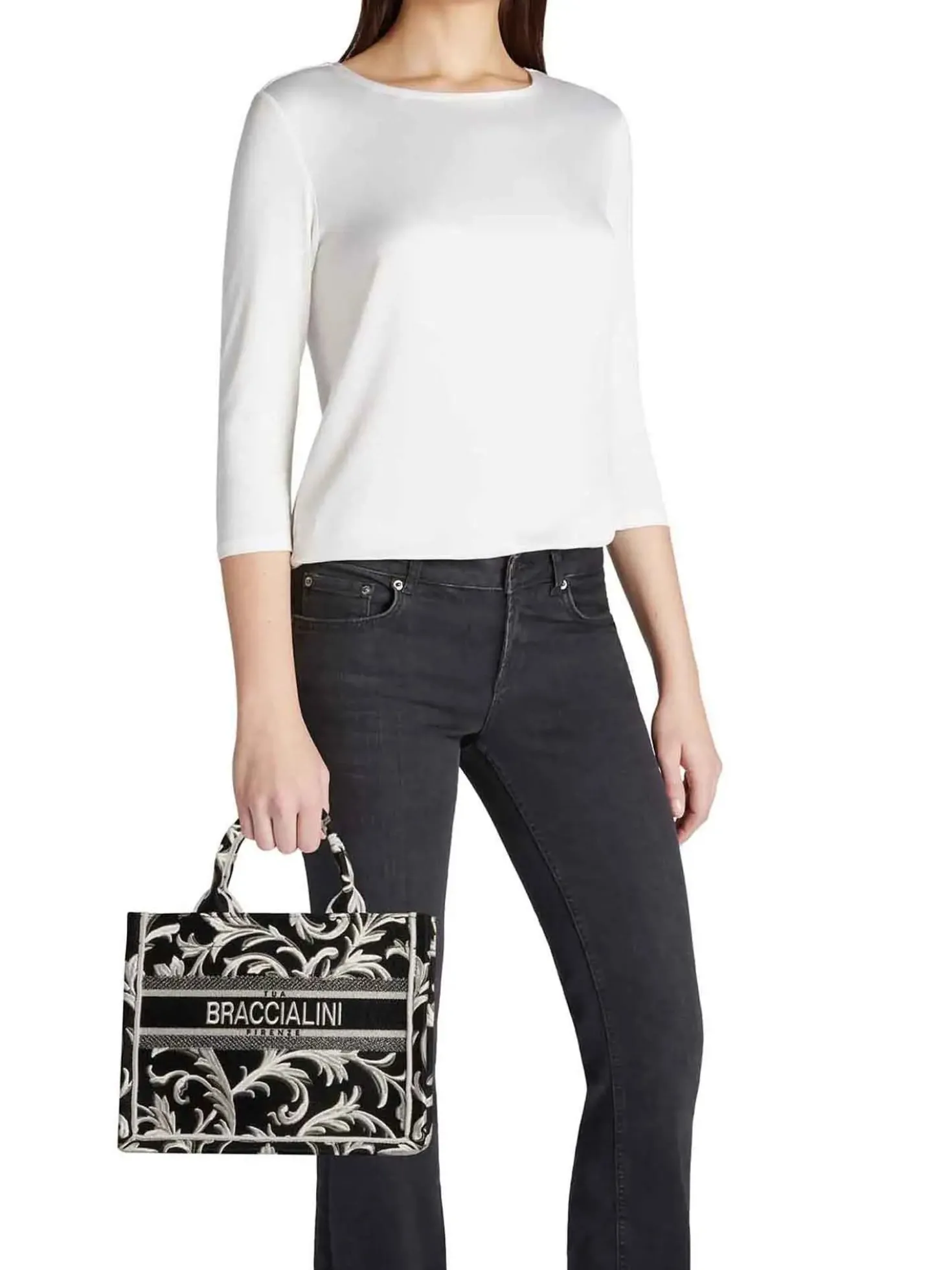 BORSA A MANO DONNA - BRACCIALINI NERO - B18920-TY