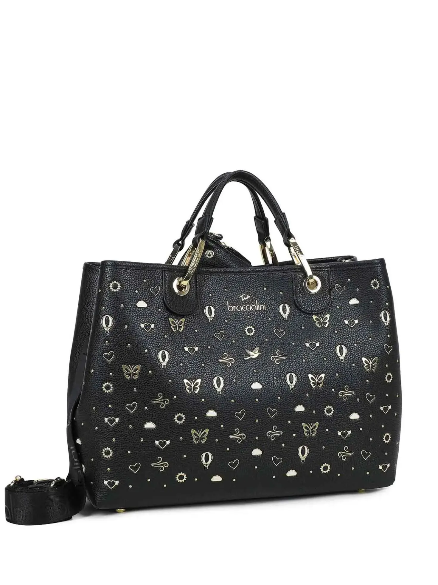 BORSA A MANO DONNA - BRACCIALINI NERO - B18880-YY