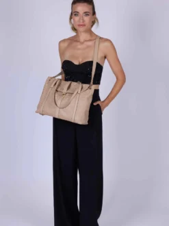 BORSA A MANO DONNA - GATTINONI ROMA BEIGE - BENTD8815WVP