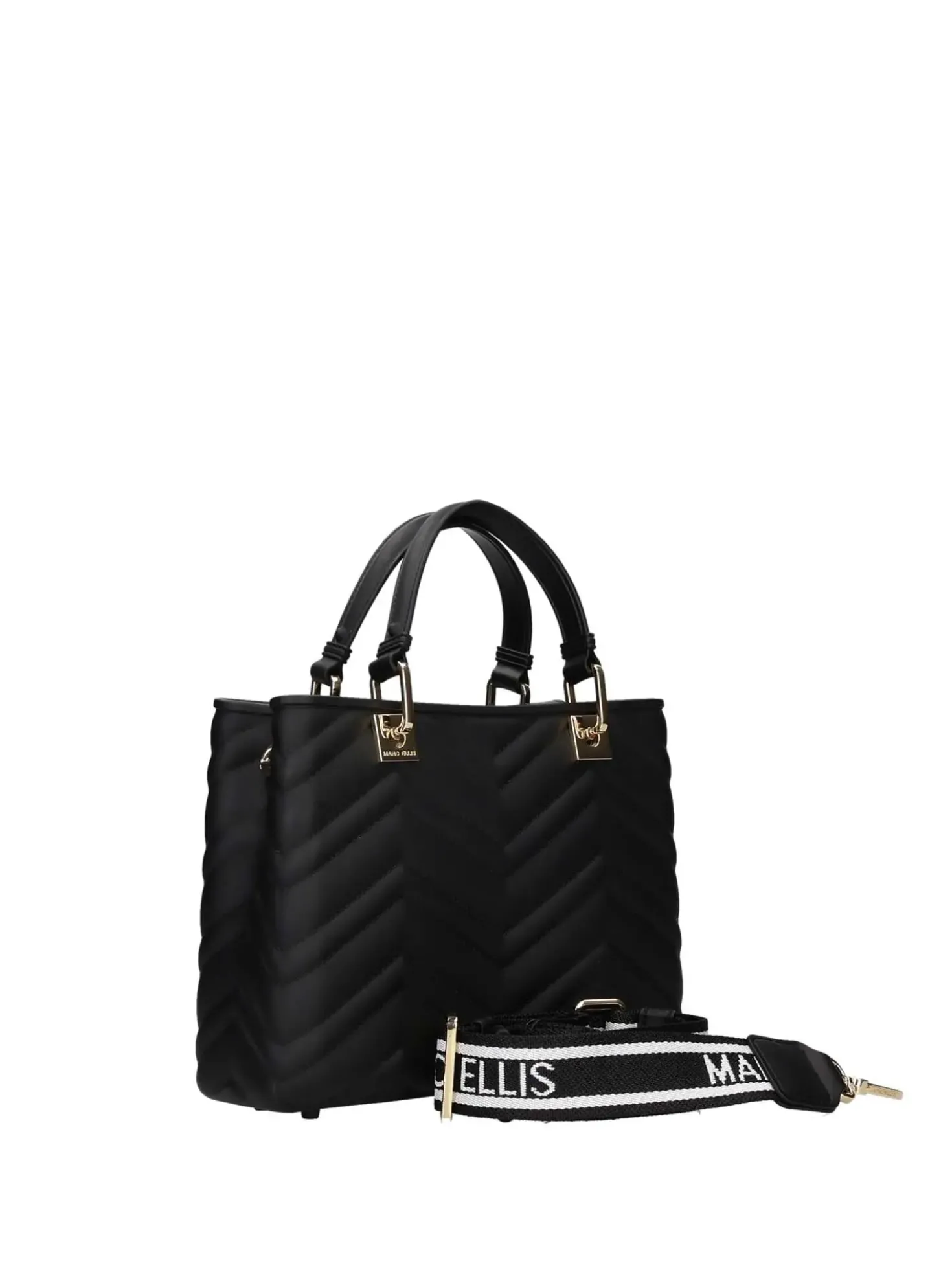 BORSA A MANO DONNA - MARC ELLIS NERO-ORO - KRISSY WAVE M.