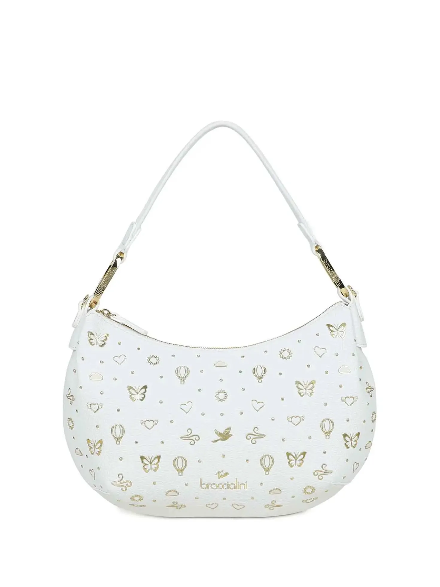 BORSA A SPALLA DONNA - BRACCIALINI BIANCO - B18882-YY