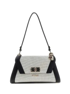 BORSA A SPALLA DONNA - GUESS NATURALE-NERO - HWAG97 19190
