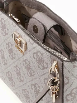 BORSA A SPALLA DONNA - GUESS TAUPE - HWOS99 01220