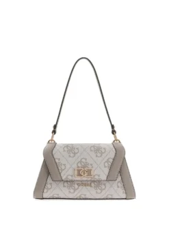 BORSA A SPALLA DONNA - GUESS TAUPE - HWOS99 01190