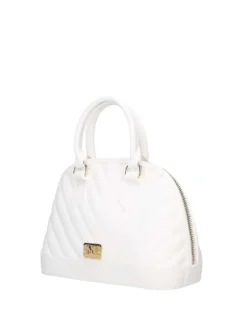 BORSA A SPALLA DONNA - MARC ELLIS BIANCO-ORO - FLAT MAYA M