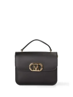 BORSA A SPALLA DONNA - MARC ELLIS NERO-ORO - FLAT EAR 26