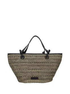 BORSA A SPALLA DONNA - REBELLE NERO-BIANCO - REB0212 T0022