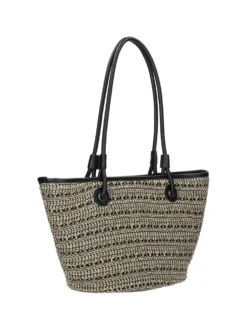 BORSA A SPALLA DONNA - REBELLE NERO-BIANCO - REB0213 T0022