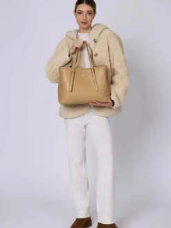 BORSA A SPALLA DONNA - US POLO ASSN. BEIGE - BIU4B8935WVP
