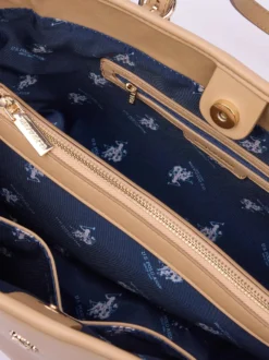 BORSA A SPALLA DONNA - US POLO ASSN. BEIGE - BIU4B8935WVP
