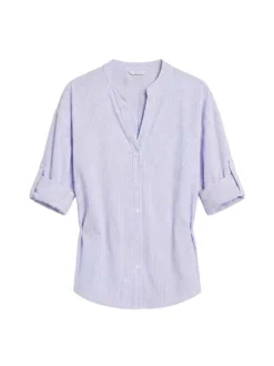 CAMICIA DONNA - GAUDI JEANS BIANCO-AZZURRO - 611BD45031