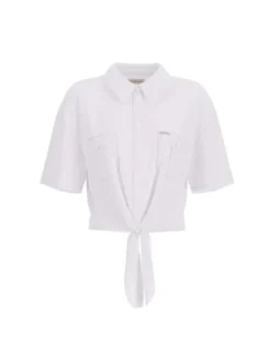 CAMICIA DONNA - GUESS JEANS BIANCO - W6GHA3 WO331