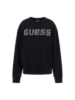 FELPA DONNA - GUESS ATHLEISURE NERO - V4BQ15 K7UW2