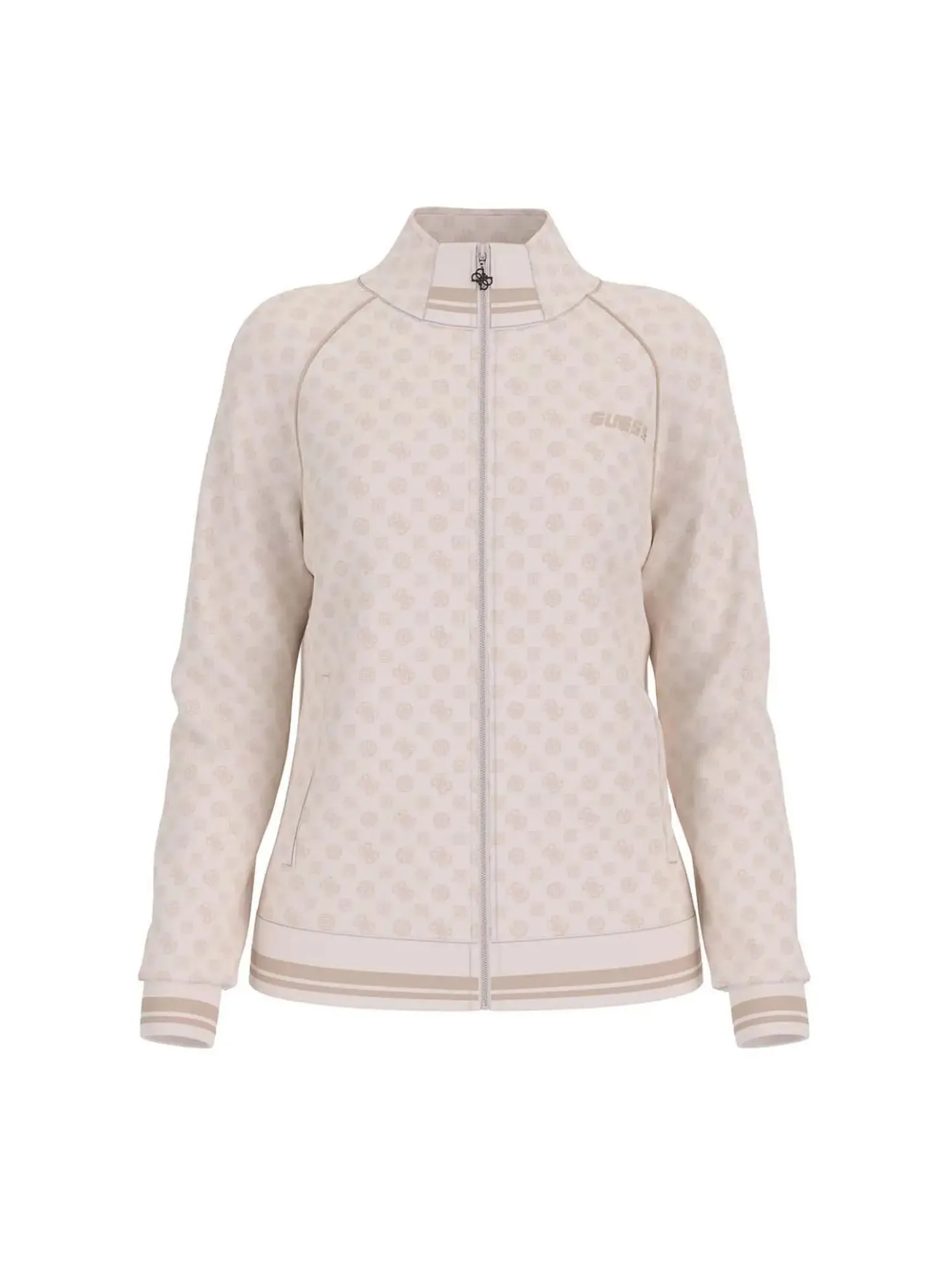 FELPA DONNA - GUESS ATHLEISURE CREMA - V5YQ03 KB212