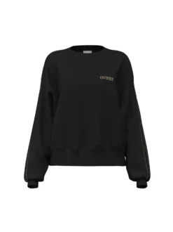 FELPA DONNA - GUESS ATHLEISURE NERO - V6RQ96 KCX22