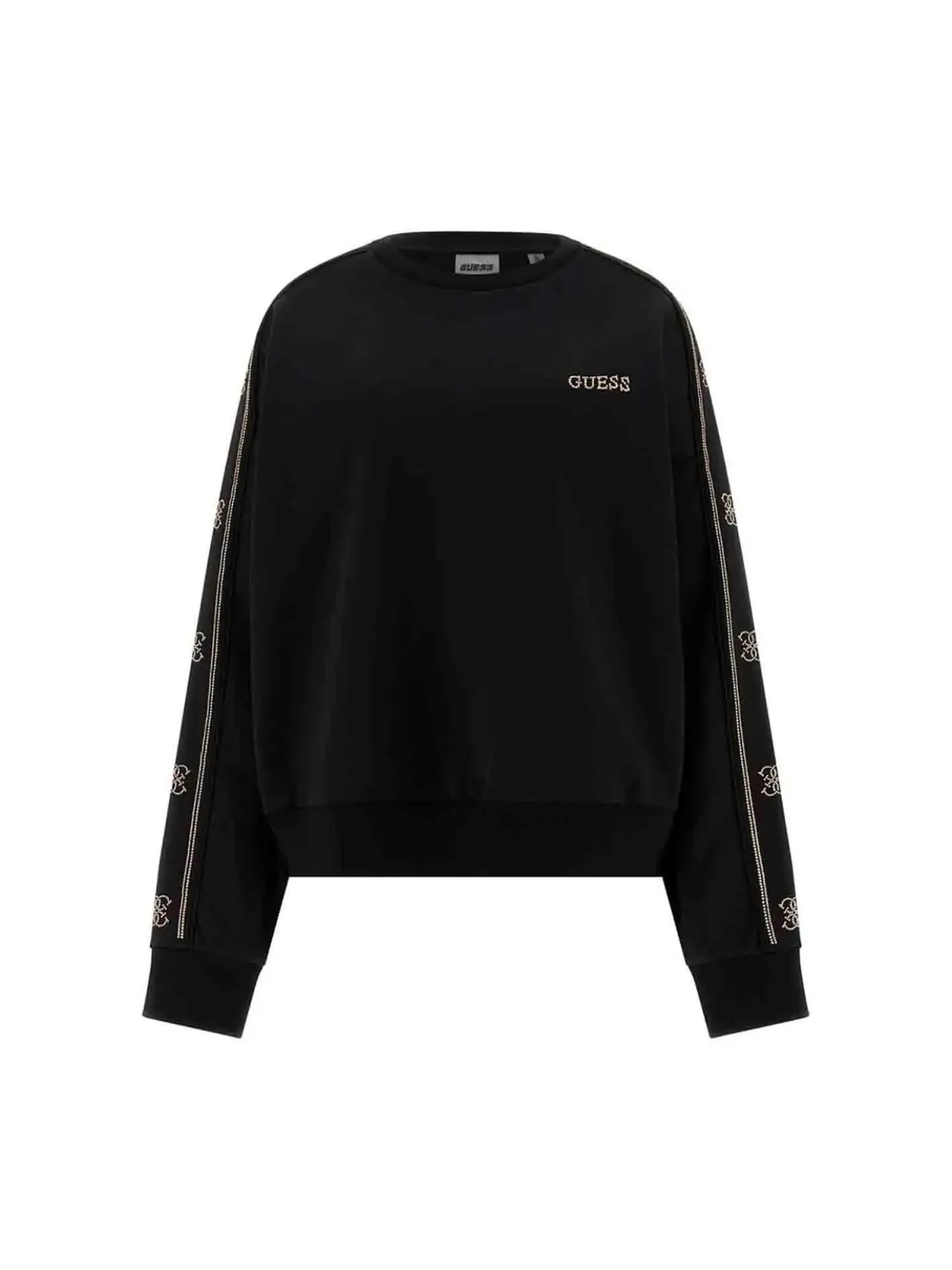 FELPA DONNA - GUESS ATHLEISURE NERO - V6RQ96 KCX22