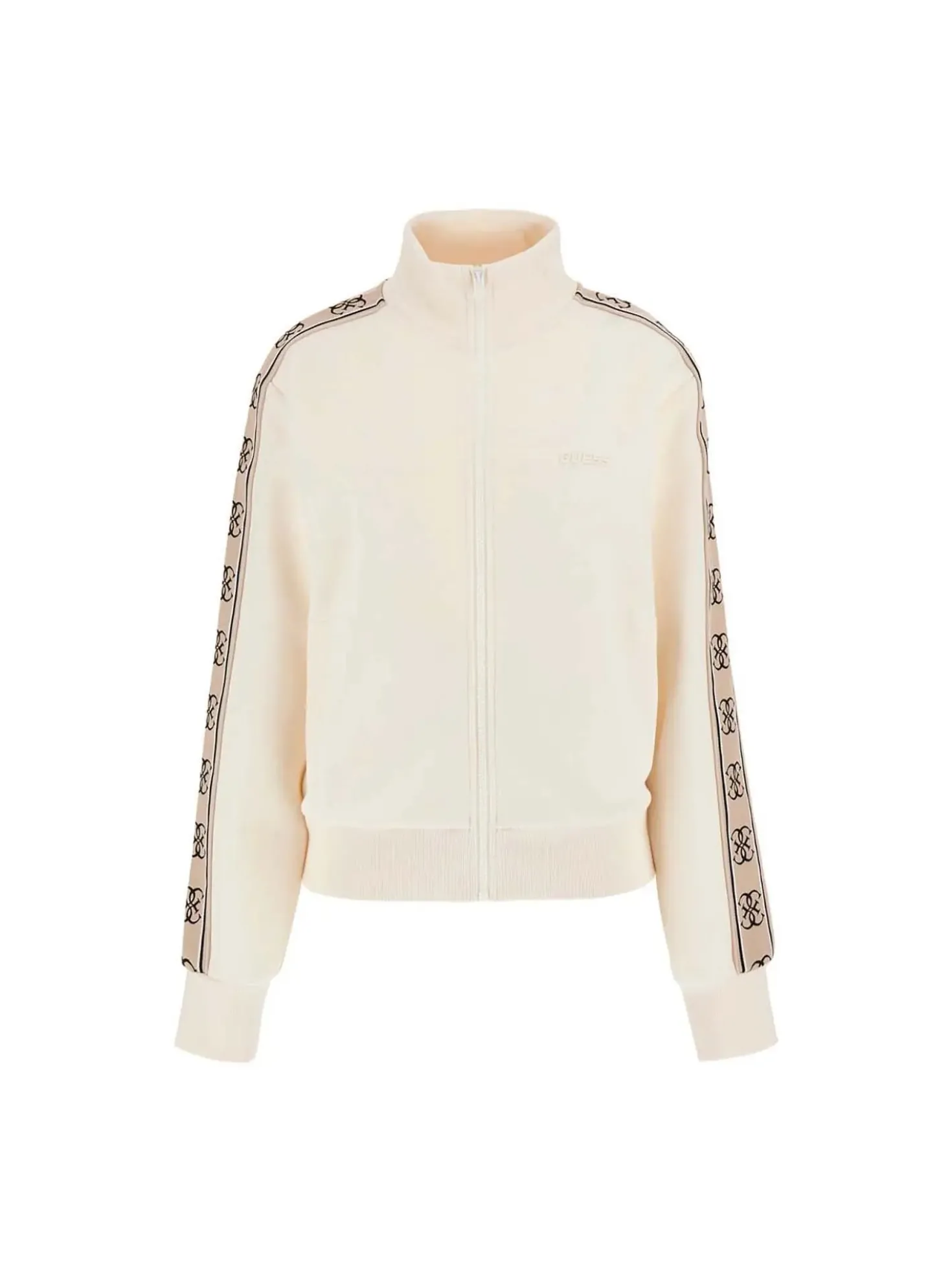 FELPA DONNA - GUESS ATHLEISURE BIANCO SPORCO - V2YQ16 KB3P2