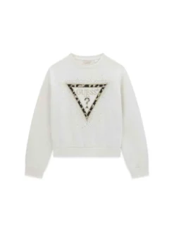 FELPA RAGAZZA - GUESS KIDS CREMA - J6BQ07 K6093