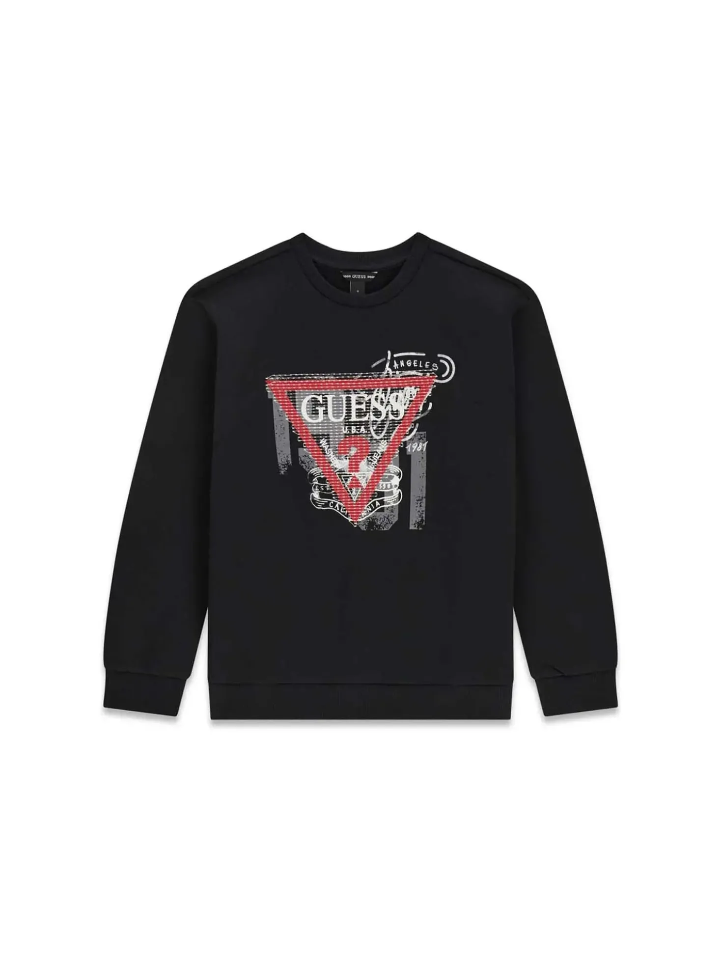 FELPA RAGAZZO - GUESS KIDS NERO - L6BQ04 K5919