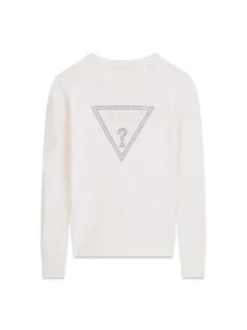 MAGLIA DONNA - GUESS APPAREL CREMA - W6YR28 Z0976