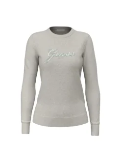 MAGLIA DONNA - GUESS APPAREL GRIGIO - W6BR53 Z1454