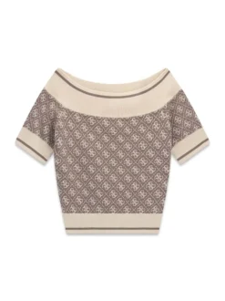 MAGLIA DONNA - GUESS APPAREL MARRONE - W6YR19 Z0962