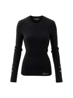 MAGLIA DONNA - GUESS APPAREL NERO - W6YR09 Z0948