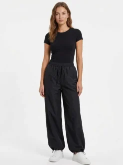 PANTALONE DONNA - GUESS ATHLEISURE NERO - V6RB21 WL232