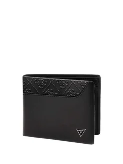 PORTAFOGLIO UOMO - GUESS NERO - SMBEHN LEA20