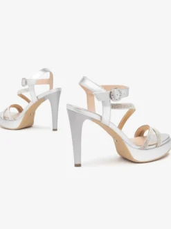 SANDALO DONNA - NERO GIARDINI ARGENTO - E513150DE