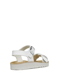 SANDALO RAGAZZA - GEOX BIANCO-ARGENTO - J55EAE 0BCEW