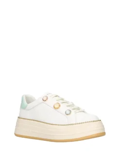 SNEAKERS DONNA - APE PAZZA BIANCO-VERDE - S6LIFTY24/LEA