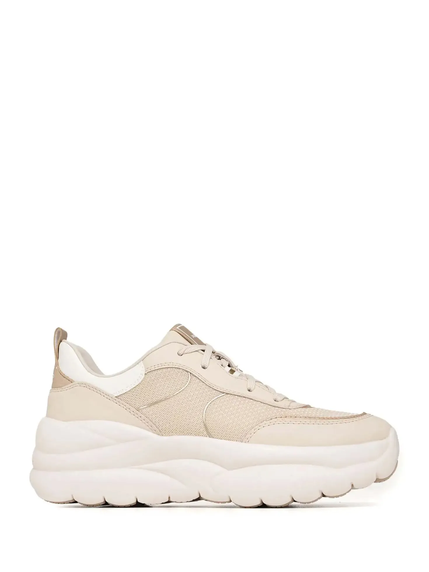 SNEAKERS DONNA - GEOX BEIGE-ORO - D651FB 09BBN
