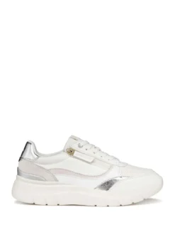 SNEAKERS DONNA - GEOX BIANCO-ARGENTO - D56YNE 0BCBN
