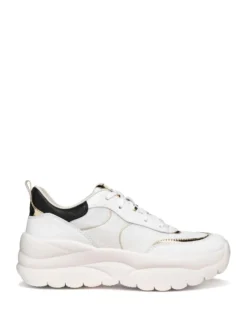 SNEAKERS DONNA - GEOX BIANCO-ORO - D651FB 09BBN