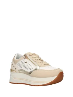 SNEAKERS DONNA - NINI BEIGE-BIANCO - 26274