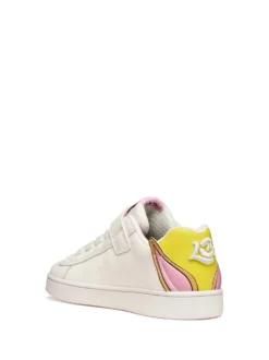 SNEAKERS RAGAZZA - GEOX BIANCO-GIALLO - J65LRH 05411