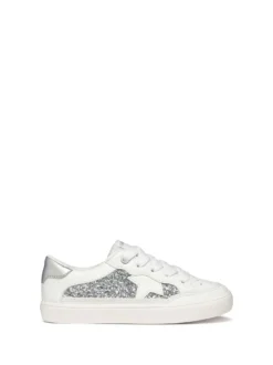 SNEAKERS RAGAZZA - GEOX BIANCO-ARGENTO - J654NB 0BCEW