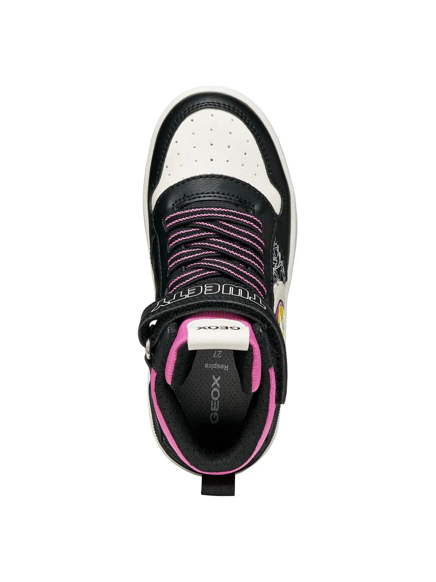 SNEAKERS RAGAZZA - GEOX NERO-FUXIA - J66HXJ 054FU