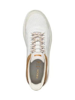 SNEAKERS UOMO - GEOX BIANCO-MARRONE - U65MPE 06KEK