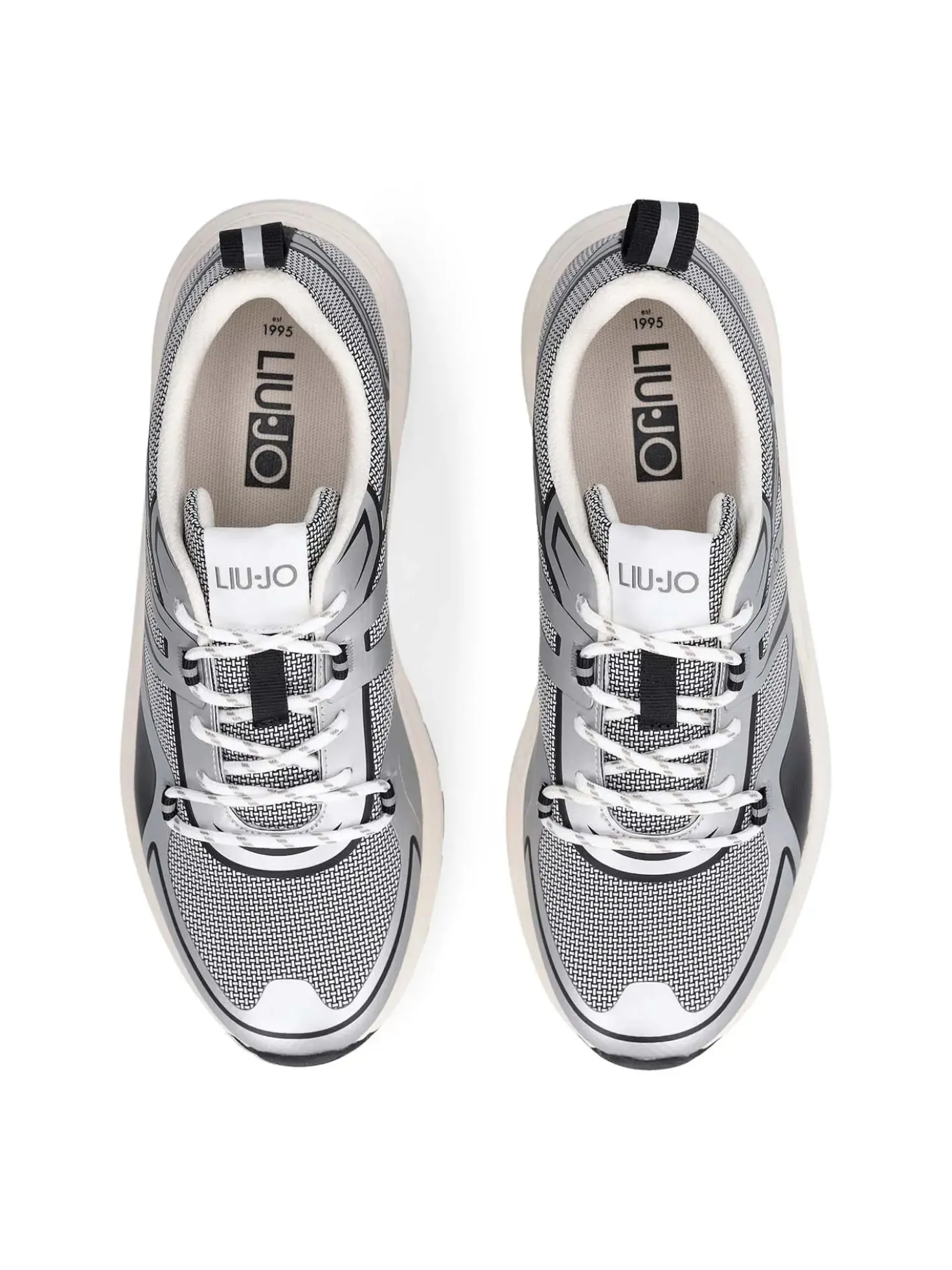 SNEAKERS UOMO - LIU-JO ARGENTO-NERO - 7B6009TX519