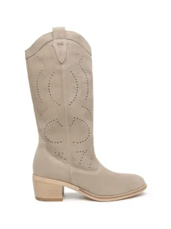 STIVALE DONNA - NERO GIARDINI BEIGE - E615122D