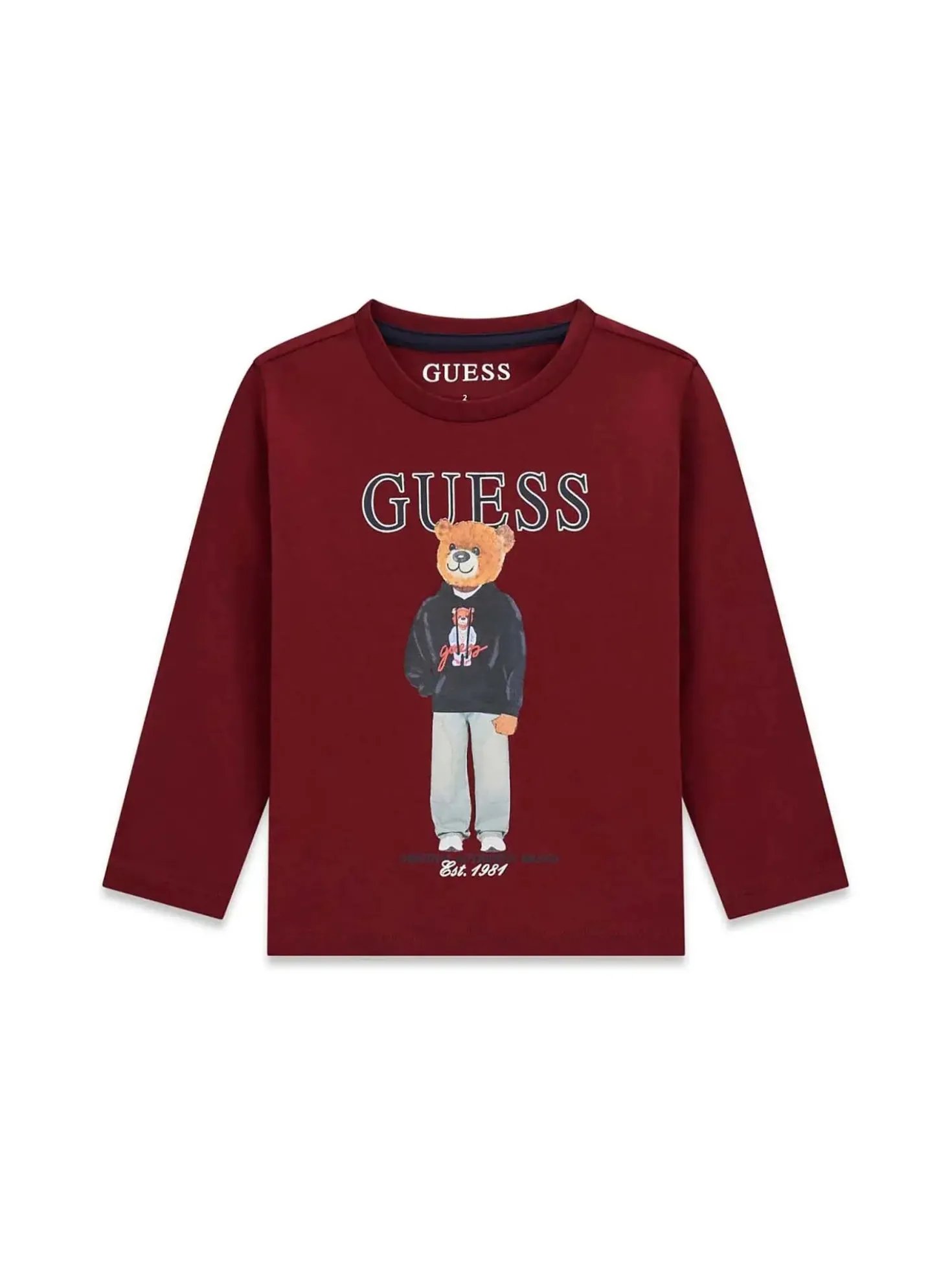 T-SHIRT BAMBINO - GUESS KIDS BORDEAUX - N6YI06 K3794
