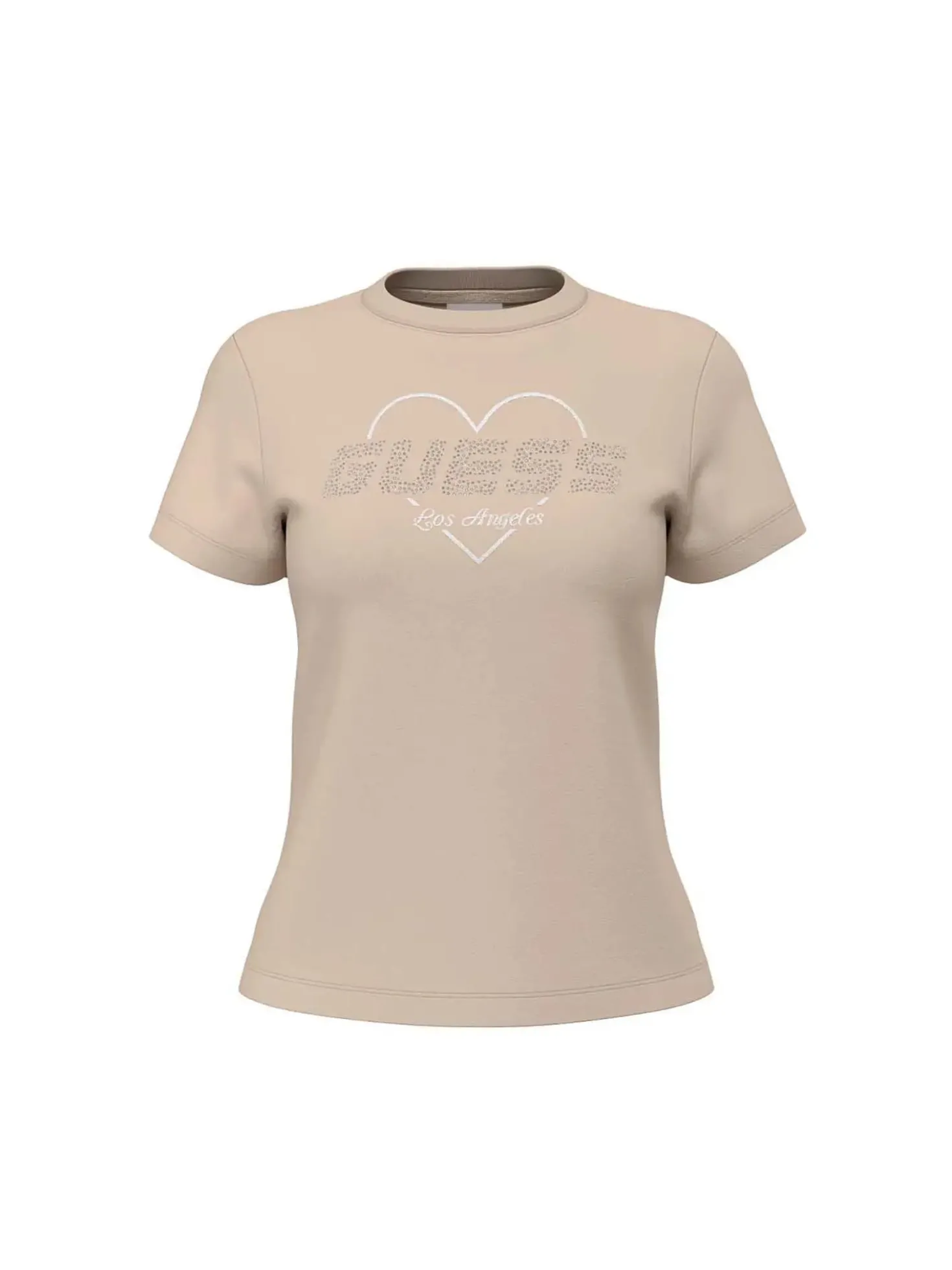 T-SHIRT DONNA - GUESS ATHLEISURE BEIGE - V5GI10 K9RM1