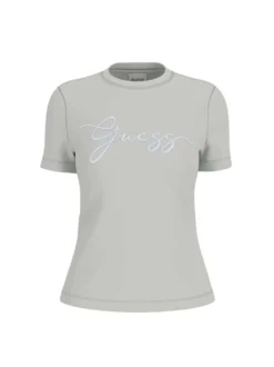 T-SHIRT DONNA - GUESS ATHLEISURE GRIGIO - V6GI01 K2962