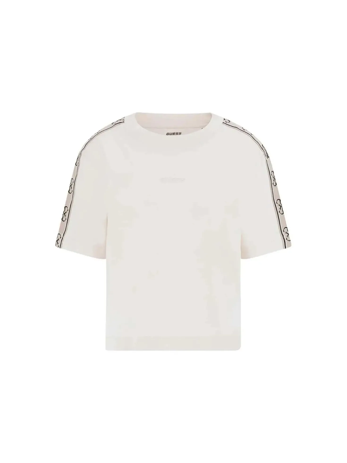 T-SHIRT DONNA - GUESS ATHLEISURE BIANCO SPORCO - V3RI08 I3Z14
